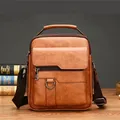 2024 Summer New Vintage Men Crossbody Bag borsa a tracolla in pelle per uomo borse marrone nero