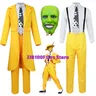Carrey Cosplay uniforme Anime costumi giallo Trench cappello vestito Halloween Carnival Party Jim