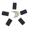 Filo ago kit 25 pcs C ago curvo con il regalo 5 rolls NERO Filo di Tessitura Dei Capelli Filati Per