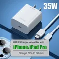 Caricabatterie rapido USB C da 35 W per presa iPad Pro caricatore da muro per iPhone 15 Plus/Pro