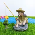 2023 Fisherman The Fish Tank Decoration Mini Fish Tank Aquarium Rockery Home Decor Old Man Fishing