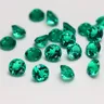 Top Lab Grown Columbia Emerald forma rotonda pietra preziosa tagliata a mano VVS1 per anelli di