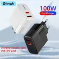 Elough 100W Caricatore LED USB a ricarica rapida PD Quick Charge 5.0 Adattatore per caricabatterie USB tipo C per iPhone Max Samsung Xiaomi Huawei