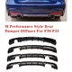 M Performance Style Diffusore posteriore Labbro anteriore Spoiler per bagagliaio Nero lucido per BMW Serie 3 F30 F31 F35 2012-2019 M3 Sport