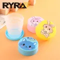 Portable Cup Excellent Material Portable Mouthwash Cup Blue Cartoon Retractable Cup Durable Foldable