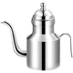 Olive Oil Pourer Stainless Steel Pot Strainer Storage Grease Container with Lid