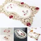 30*45cm Dining Table Place Mat Vintage Embroidered Lace Fabric Placemat Floral Non-Slip Tableware