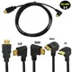 Premium 1080P 6Ft HDMI-Compatible 1.4 Male to Mini HDMI Male 90° Angled Plug Cable