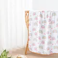 Bamboo Cotton 4 Layers Baby Wrap Comfortable Muslin Swaddle Blanket 120x110cm Baby Bath Towel