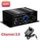 AK-270 HIFI Amplifier 2.0 Channel Home Amp Bass and Treble Adjustment Stereo Audio Home Cinema Sound