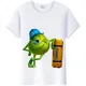 Casual Disney Monsters Inc. Women T-Shirt White Female TShirt James -P- Sullivan Funny Mr.Q Graphic