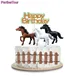 Horse Party cake toppers Horse shape cake decor Horse Racing party Banner Ballons Cowboy kids Horse