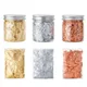 3pcs Imitation Gold Sliver Copper Foil Sequins Glitters Craft Leaf Flake Sheets Bulk for Gilding