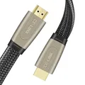 Flat HDMI cable 4K 60Hz Short Braided HDMI 2.0 cable Metal plug HDR HDMI plug for HDMI 2.0 Splitter