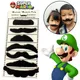 Super Mario Bros Cosplay Mustache Props Anime Party Supplies Mario Luigi Beard Children's Toys 7Pcs