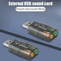 Portable External Usb To 3.5mm Mic Headphone Jack Stereo Headset 3d Sound Card Audio Adapter New