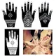 3Pcs/Lot Hands Feet Henna Tattoo Stencils Set for Body Paint Glitter Airbrush Flower Mehndi Tattoo