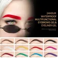 12 Color Waterproof Eyebrow Cream Color-Dyed Eyebrow Gel Brow Tint With Brush Kit Long Lasting