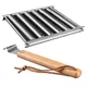 Outdoor Barbecue Grill Sausage Roller Stainless Steel Racks Bbq Metal Folding Garden Porta hot dog