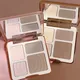 3D Highlighter Contour Bronzer Palette Four-color Matte Contour Powder Nude Makeup Natural Color