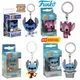 FUNKO POP Disney Angel ELVIS STITCH IN BATHTUB Summer Stitch Keychain Toy TIKI STITCH LILO Vinyl