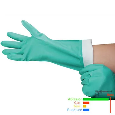 NMSAFETY Nitrile Solvent Gloves Oil resistant Slip-Resistant Glove Chemical Household Cleaning Tools Waterproof Long Glove