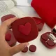 Women Color Contact Lens Case Red Heart Contact Lenses Box for Eyes Care Kit Glasses Case Holder