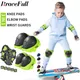 Knee and Elbow Pads Wrist Guards 3 in 1 Kids Protective Gear Set for BMX Inline Roller Skating Bike