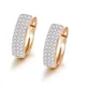 MxGxFam Mix Gold Color Mirco Full Zircon Hoop Earrings For Women 18 k Fashion jewelry CZ AAA+ Nickel