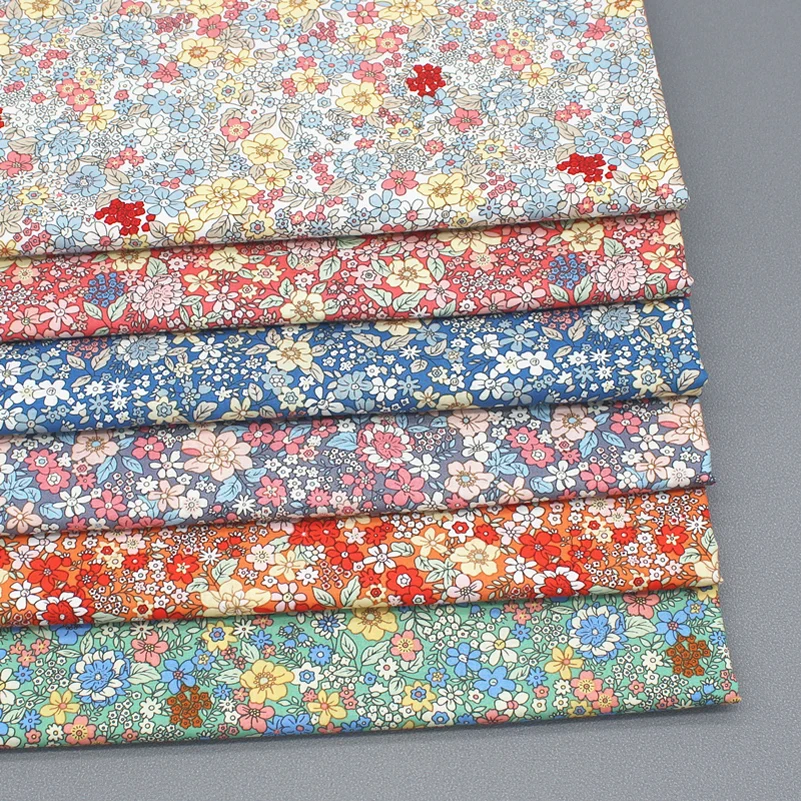 Tessuto Liberty popeline di cotone floreale stampato accessori per cucire tessili in mussola vintage al mezzo metro