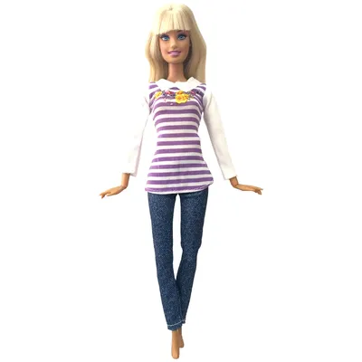 NK One Pcs Doll camicia lunga Jeans fatti a mano vestiti di moda per accessori per bambole Barbie