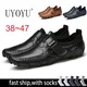 Handmade Octopus Classic Genuine Leather Loafers Men's Dress Boat Shoes Fashion Footwear Driving