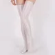 Women Sexy Oil Shiny Glossy Stockings Wet Stretchy Soft Thigh High Socks Non-Slip Transparent Party