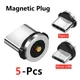 USLION 5 Pcs Micro USB Type C Magnetic Plugs For Mobile Phone Replacement Parts Durable Type C