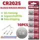 10PCS CR2025 High-Capacity Button cell CR 2025 3V Lithium Battery KCR2025 For Car Remote Control