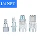 NPT 1/4 American Pneumatic Connector Air Hose Connector Quick Connector Compressor Accessories