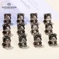 1 Pc Natural Stone Silver Obsidian Carved Cartoon Bear Bead With Hole Pendant For Jewelry Making Diy