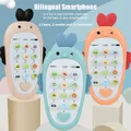 Baby Musical Mobile Phone Toys Cartoon Teether Telephone with Sound Light Cellphone Electronic