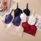 Reggiseno di pizzo da donna Lingerie Sexy reggiseno sexy francese con scollo a V reggiseno corto intimo femminile intimo senza cuciture intimo ricamato