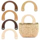New Detachable Wooden Bag Handles Shoulder Bag Strap Handbag Band Handle Gift Box Handle DIY Purse