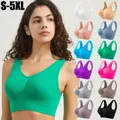 M-5XL Women Seamless Bras Push Up Sports Top Female Breathable Brassiere Unwired No Pads Bra Crop