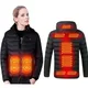 Winter women heating Jackets Female Winter Warm USB Heating Padded Jacket Smart Thermostat Hooded