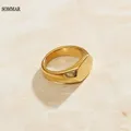 SOMMAR Xmas Gift Gold color size 6 7 8 Female Friend rings for women Minimalism ins opal wedding