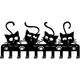 1pc Black Cats Wall Hooks Key Holder Rack Hangers Iron Hook Wall Mounted Hooker with 10 Hooks for