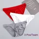 3 Pcs Mens Underwear Briefs Nylon For Men bulge with Pouch hombre slips silk Red Boys pack lot