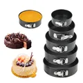 Round Cake Pan Bakeware Non-Stick Metal Bake Mould Removable Bottom Carbon Steel Cakes Molds