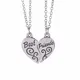 2Pcs/Set Best Friends Magnetic Hook Cardioid Heart Splicing Pendant Chain Necklace BFF Friendship