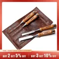 Libraton 4PCS Woodworking Chisel Set Cr-V Wood Chisels Set Professional Chisels with Leather Pouch