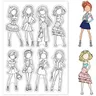 Fashion Woman Clear Stamp Skirt Silicone Clear Stamp Lovely Womans Rubber Stamp for Scrapbook