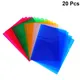 20pcs Office Document Folder Single Plastic File Foldersss Paper Folder L Shape Plastic Folder